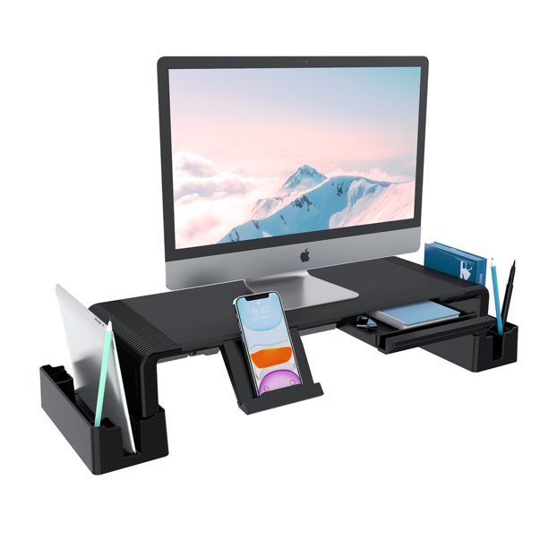Monitor Stand Riser，Jelly Comb Adjustable Computer Monitor Riser and D exquisitelife.cn