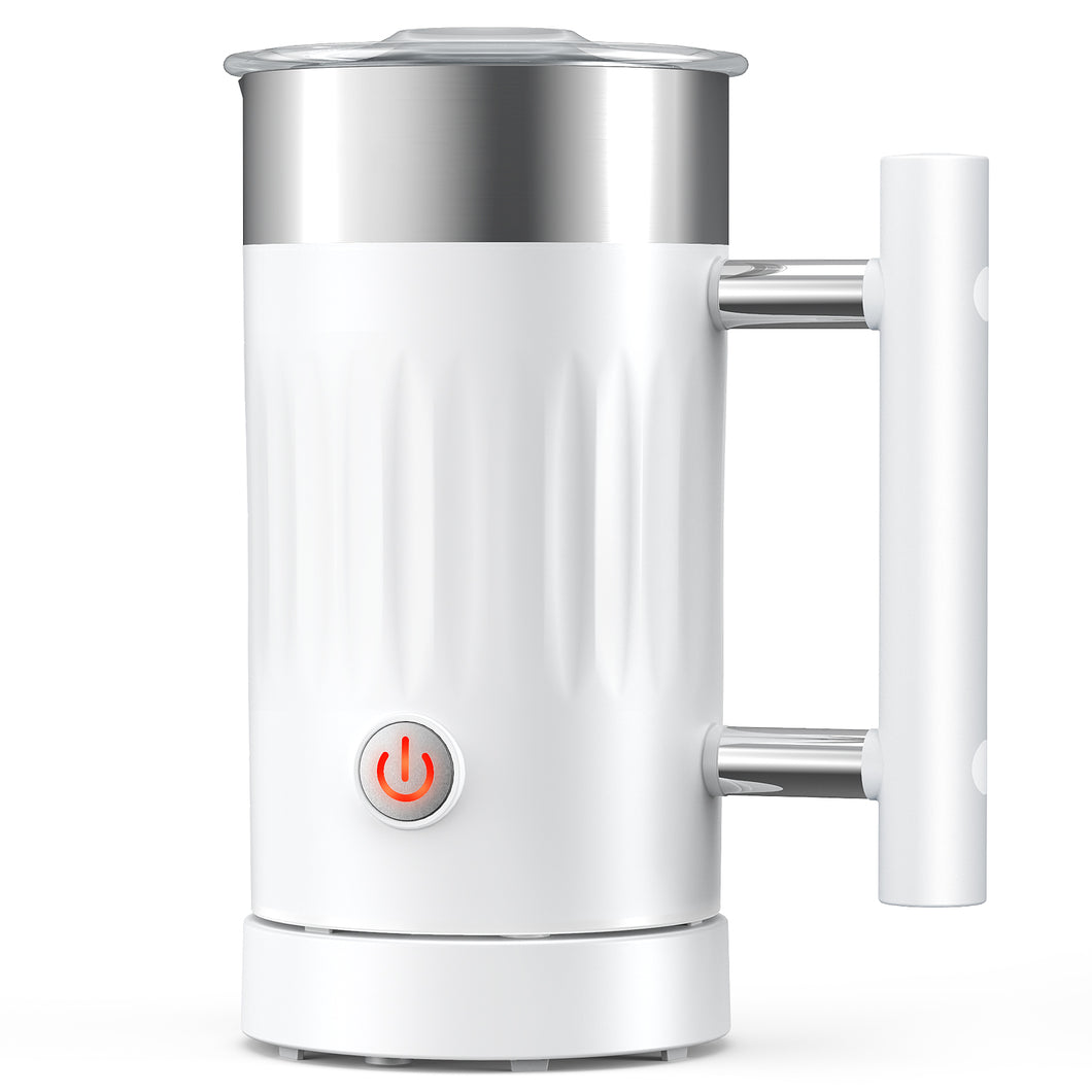 Elemore Home Milk Frother, 5 in 1 Electric Magnetic Milk Frother and Hot Chocolate Milk Maker Stainless Steel, Automatic Hot Cold Milk Steamer for Coffee, Latte, Cappuccino, Hot Chocolates (5.1oz/10.1oz)