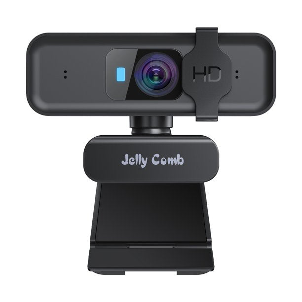 HD Pro Webcam with Privacy Shutter, Jelly Comb Auto Focus 1080P Streaming Webcam, Computer Web Camera with Dual Mics for Facebook, Skype, Video Call, Conference, live Streaming