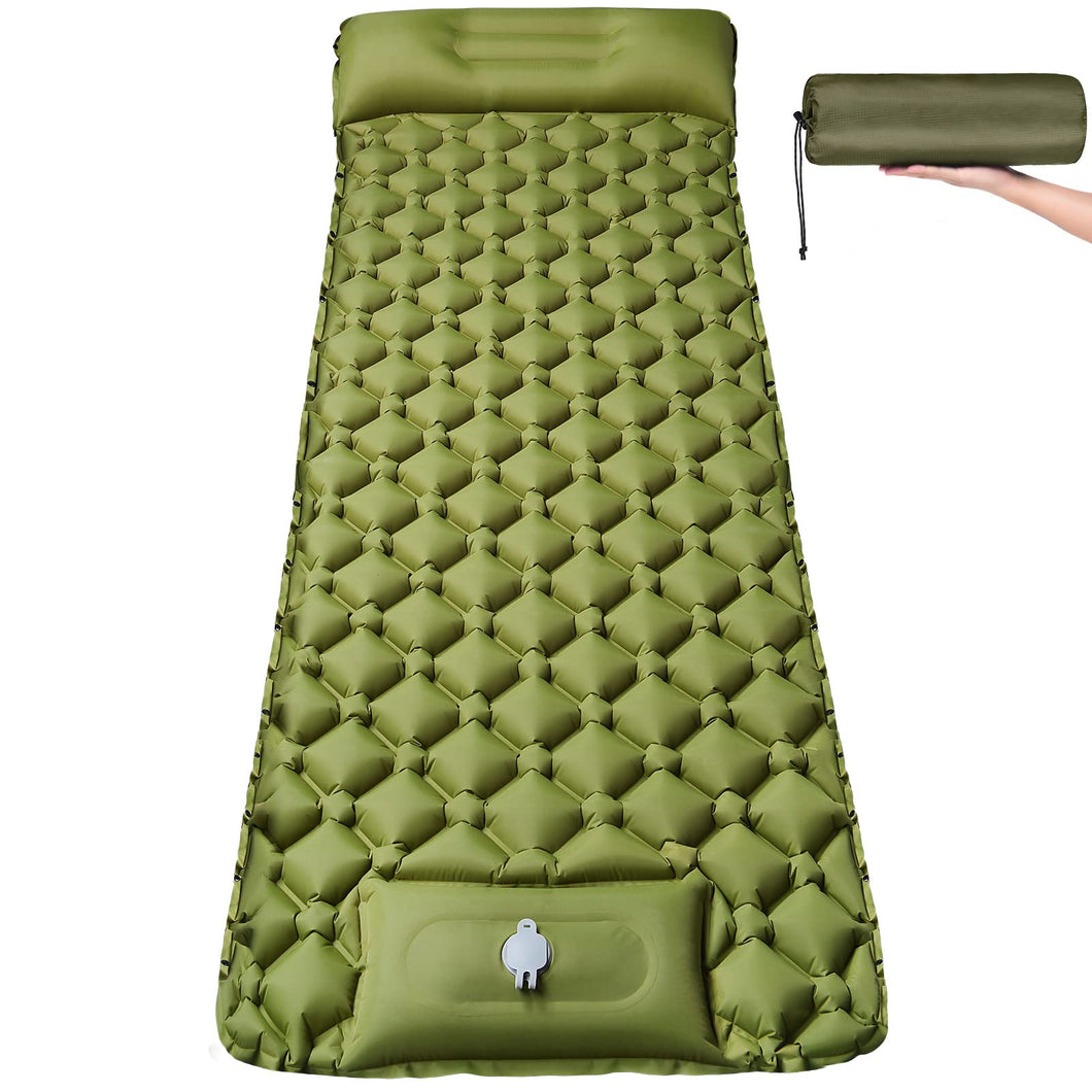 Camping Sleeping Pad, Ultralight Camping Mat with Built-in Foot Pump for Camping Backpacking Hiking Traveling Tent