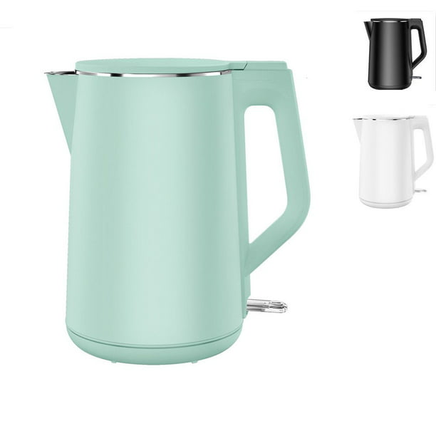 Electric Kettle 1.5L, 100% Stainless Steel Interior Double Wall Electric Tea Kettle, 1500W Cool Touch Water Boiler, BPA-Free with Auto Shut-Off & Boil-Dry Protection, Cordless, 120V