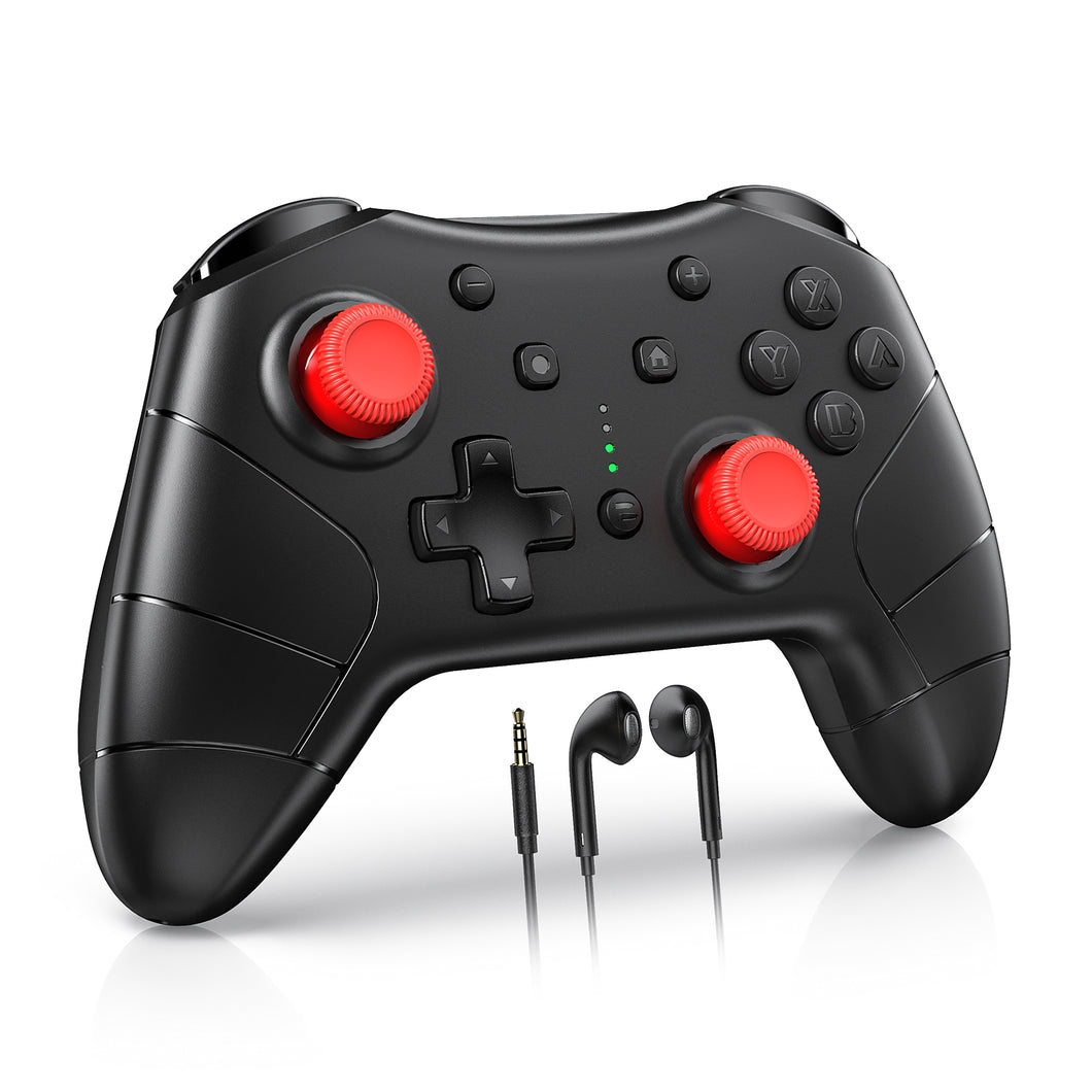 Wireless Switch Pro Controller with Headphone Jack - Vivefox Switch Wireless Controller Remote Gamepad for Nintendo Switch Switch Lite with Turbo Function, Dual Rumble, Motion Control, Audio Jack